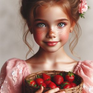 She as sweet as a strawberry.